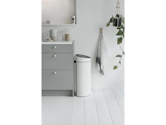 Papperskorg BRABANTIA Touch Bin 40L vit